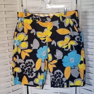 Loudmouth black and yellow floral mens golf shorts size 34